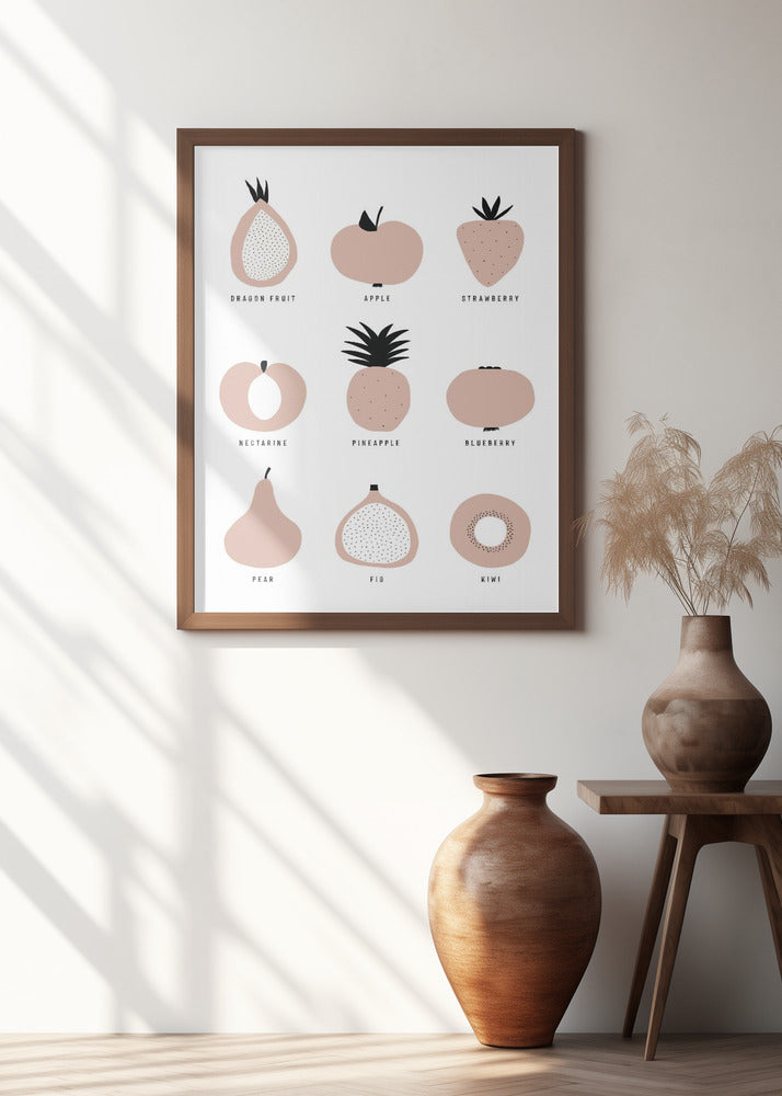 Minimalist Fruit Grid