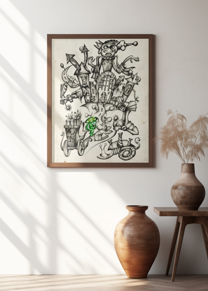 Art Prints of A gray mushroom cabbie No. 2