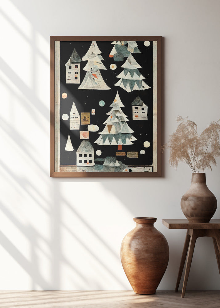 A Paper Village At Night