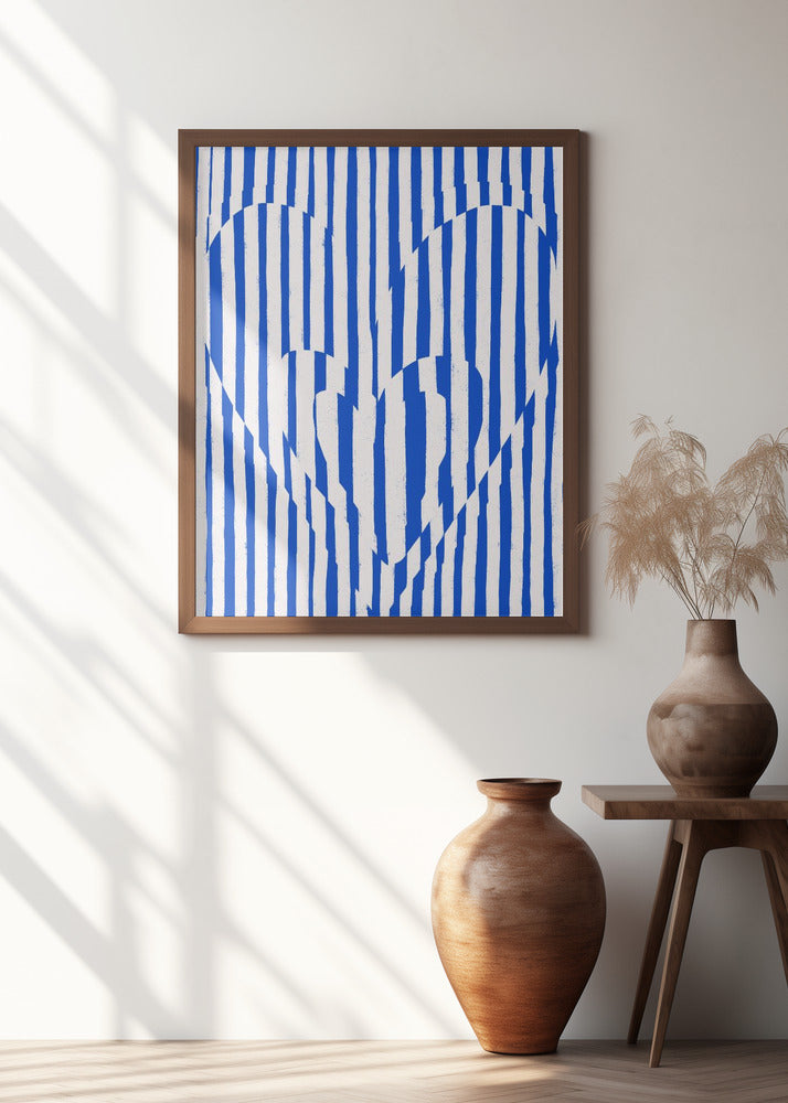 Art Prints of Hearts (Blue Version)