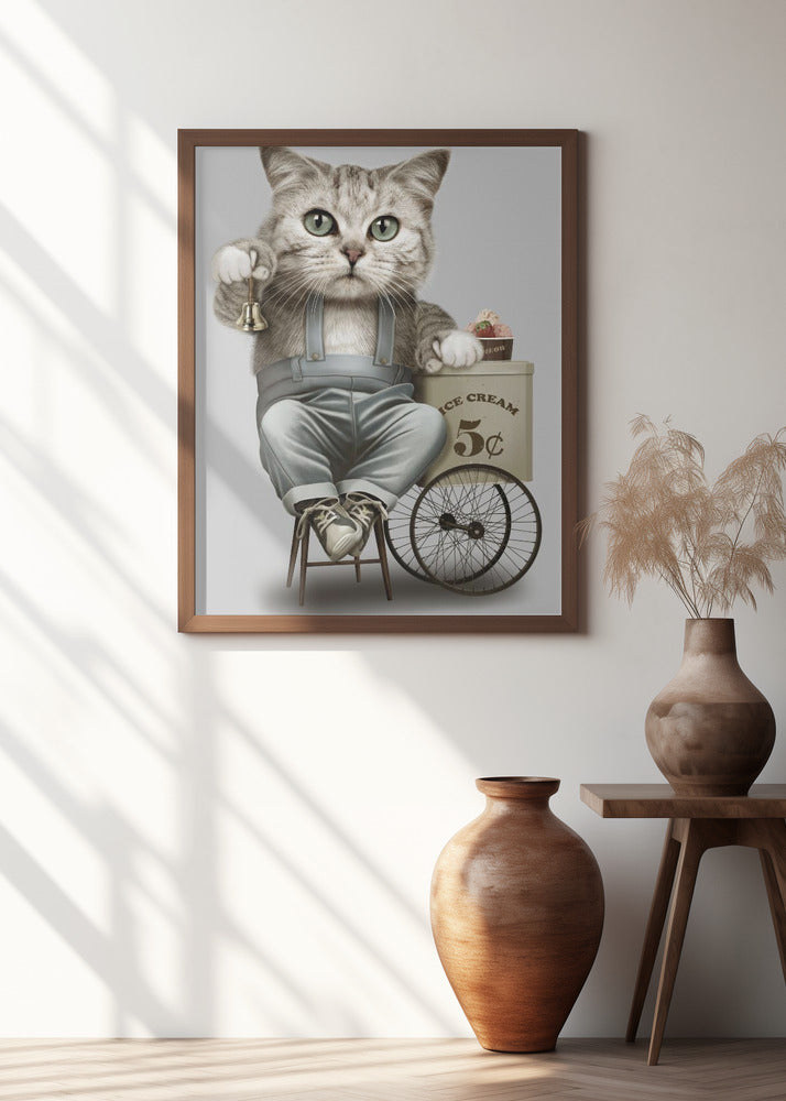 Canvas Art Print ice cream seller