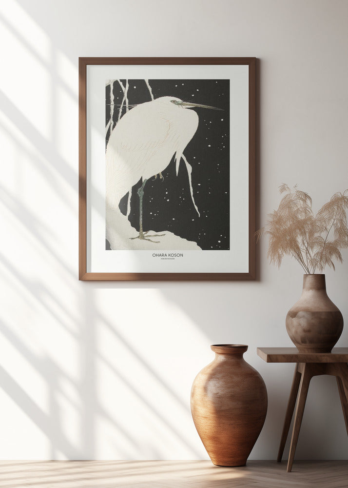 Heron In The Snow