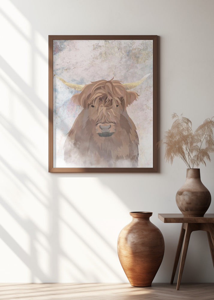 Highlands Cow Gold and Marble