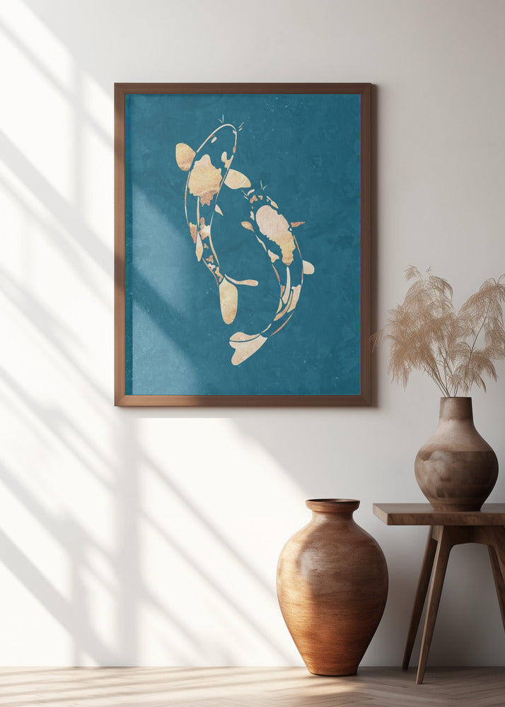 Gold Green Koi Fish