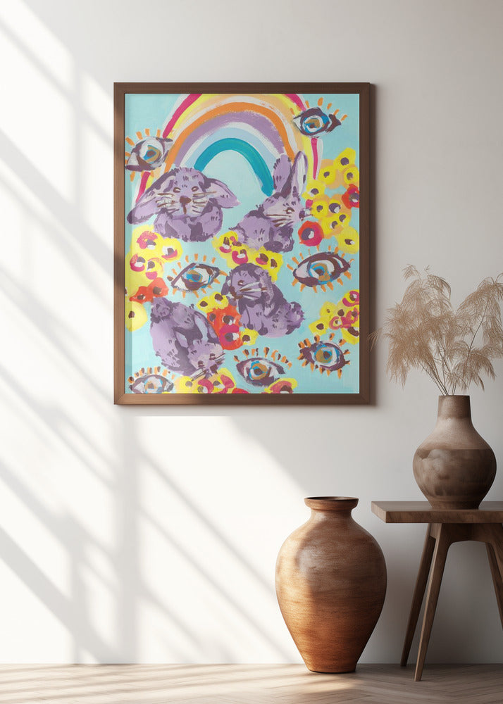 Violet Bunnies Having Fun