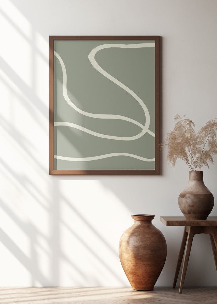 Art Prints of Green Lines 02