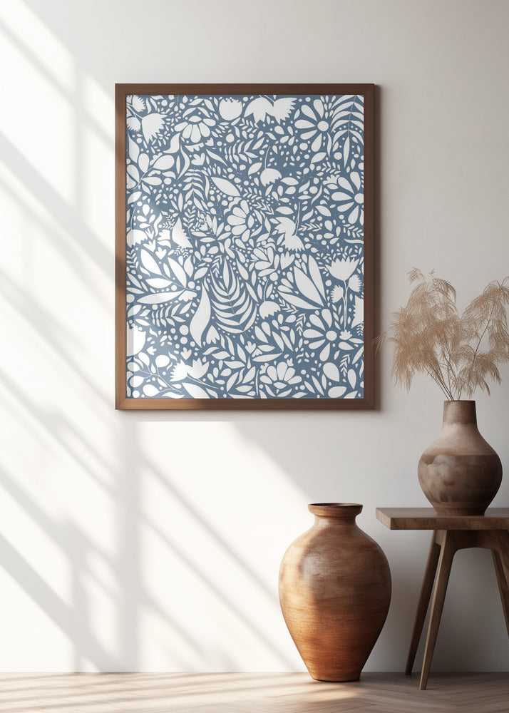 Scandi blue white pattern 1