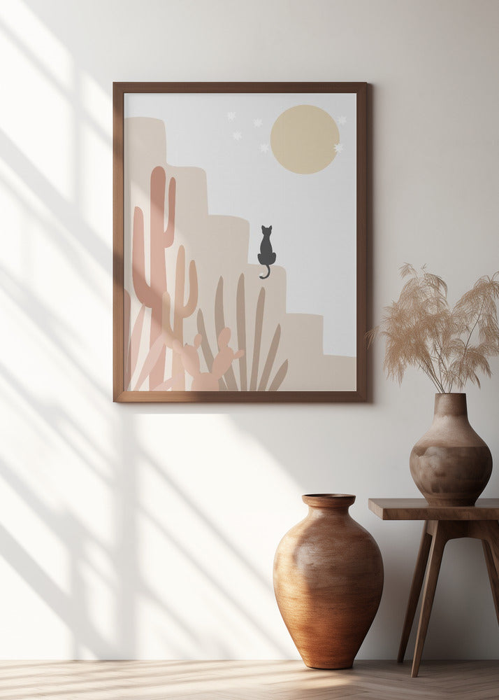 Cat with Cactus