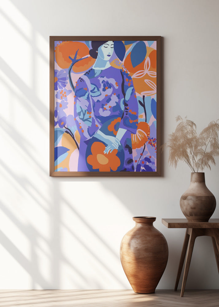 Woman In Flower Garden