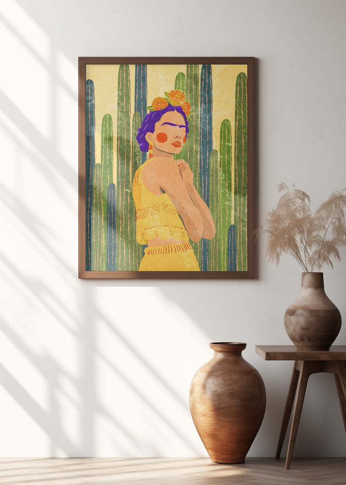 Frida and cacti