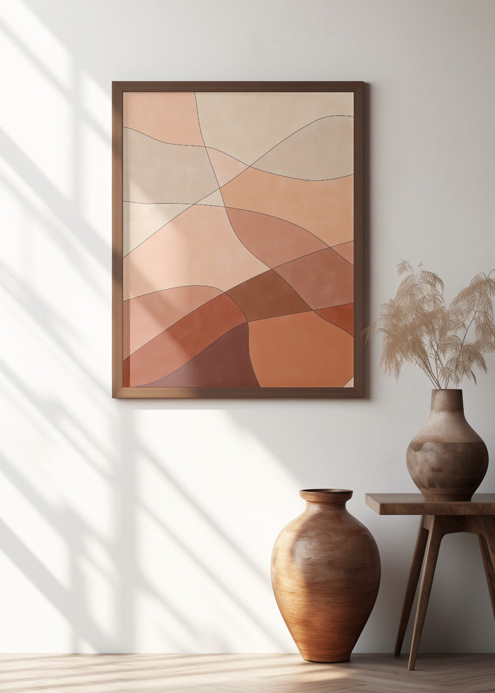 Flowing Lines And Warm Earth Tones