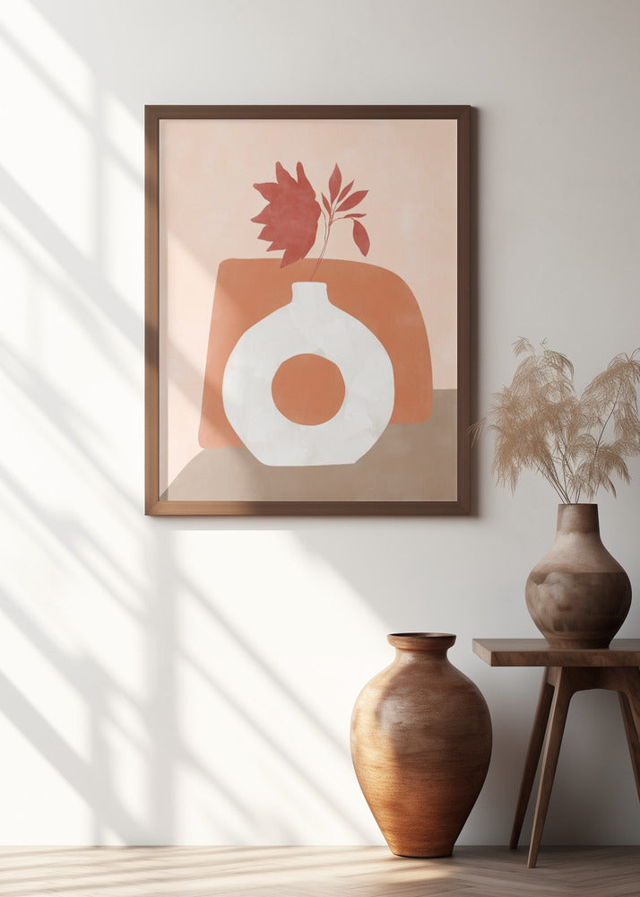 Vase and Leaves