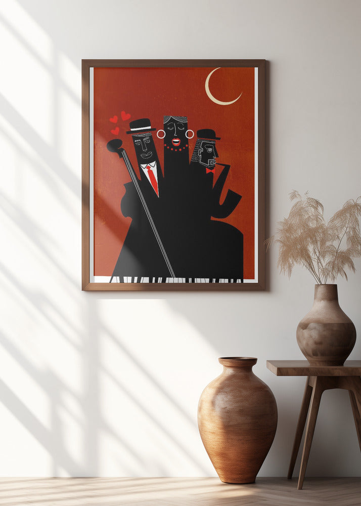 Art Prints of Singing Around the Christmas Tree