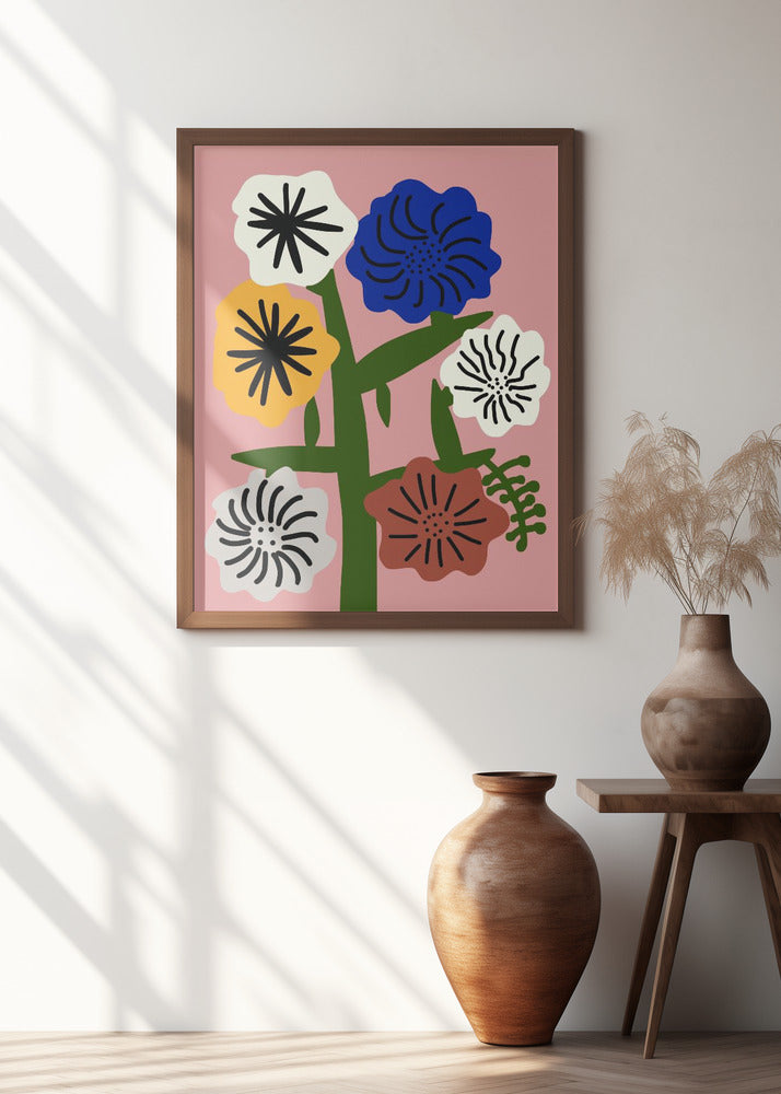 Stylized Flowers With Bold Colors