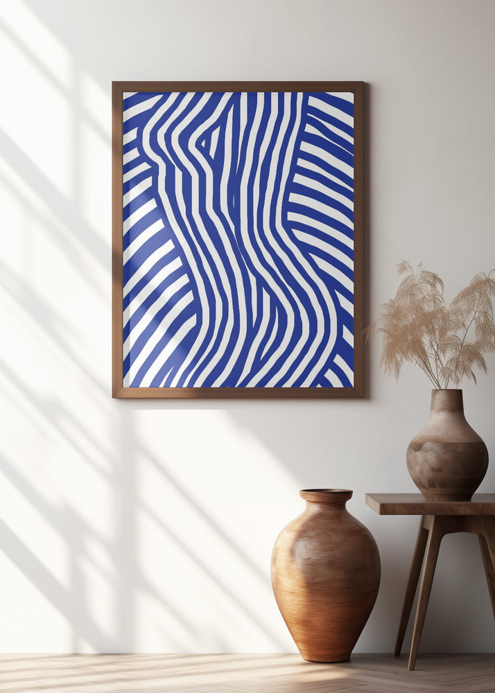 Blue and White Striped Nude