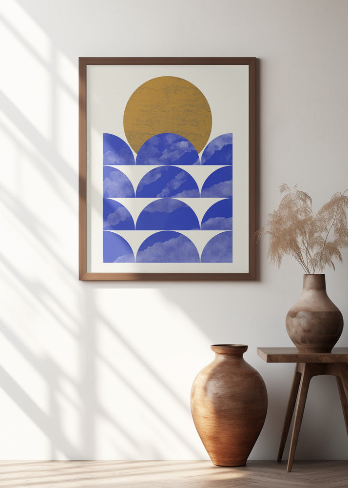 Geometrical Sunset Composition