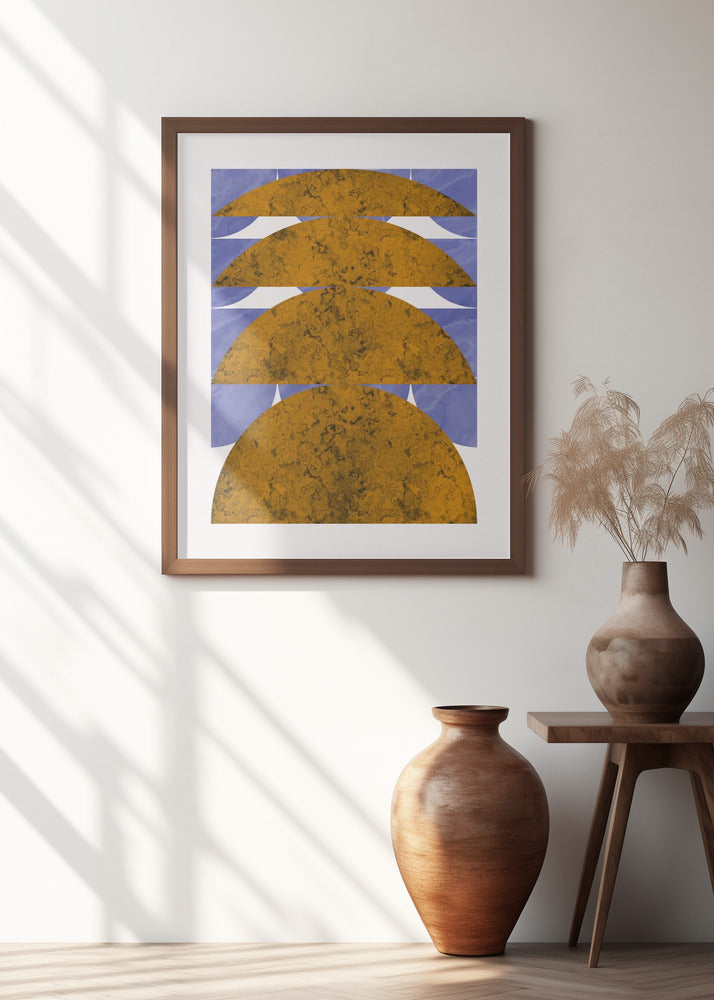 Golden Marble Sphere Design