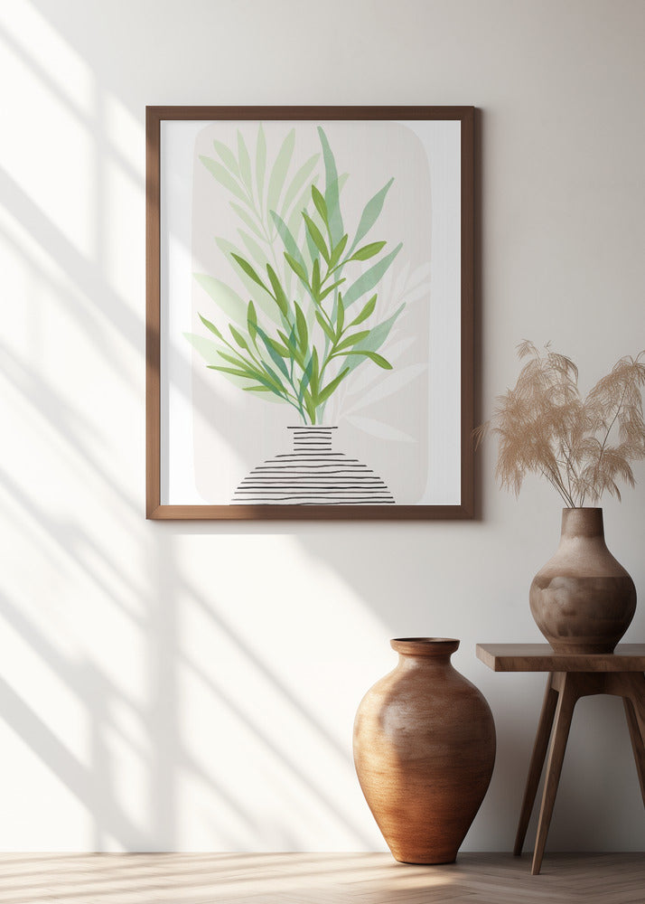 Painted Olive Branch Still Life