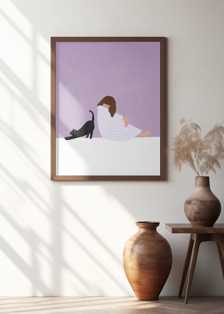 Girl and Cat