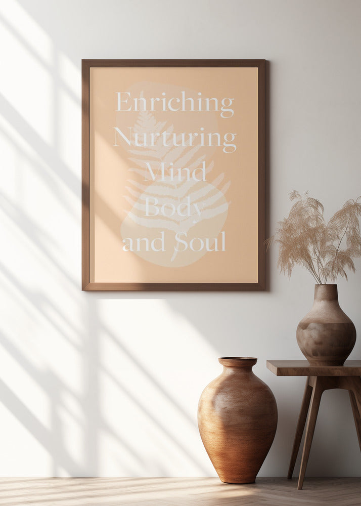 Peach Text Poster