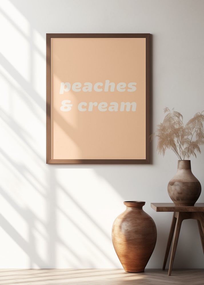 Peaches Cream Text Poster