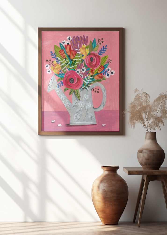 Watering Can with Flowers