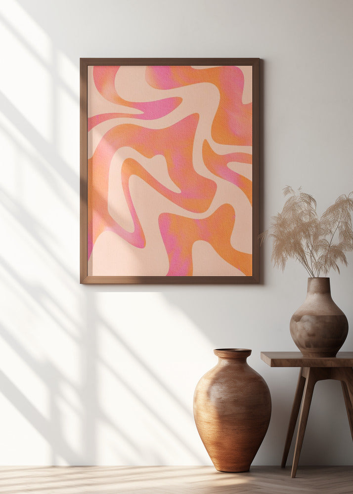 Abstract Wave - Peach Fuzz