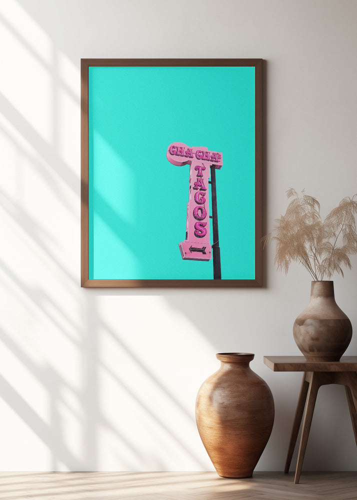 Art Prints of Cha-Cha's Tacos Sign