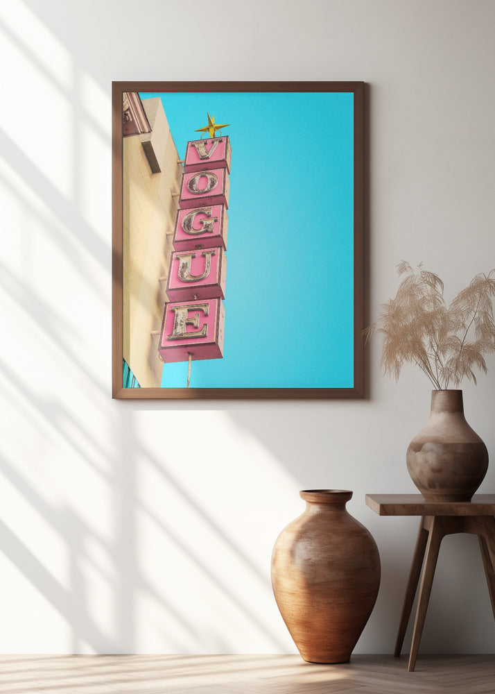 Art Prints of Vogue Theatre Sign in Hollywood