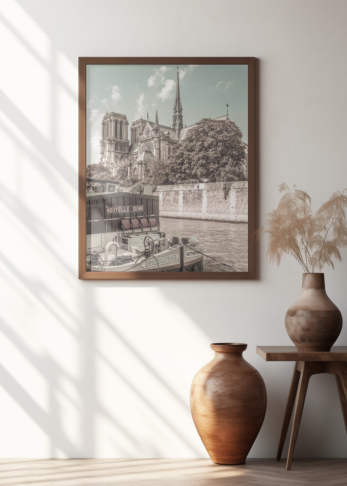 PARIS Notre-Dame and River Seine | urban vintage style