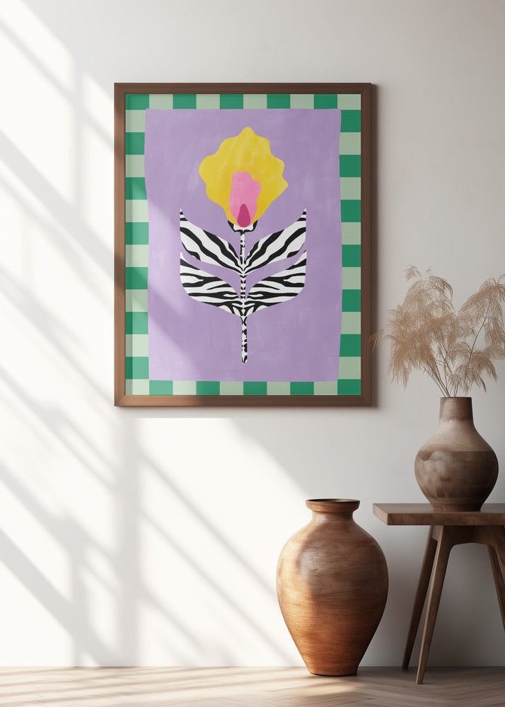Flower with Zebra Patterned Leaves