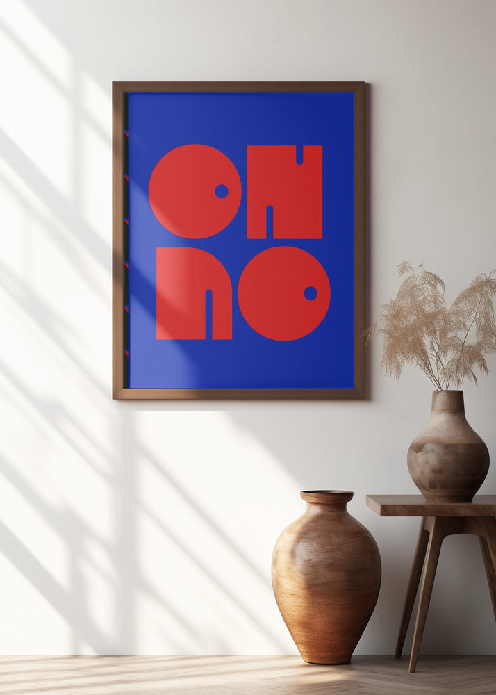 Bold Letters, Blue Background