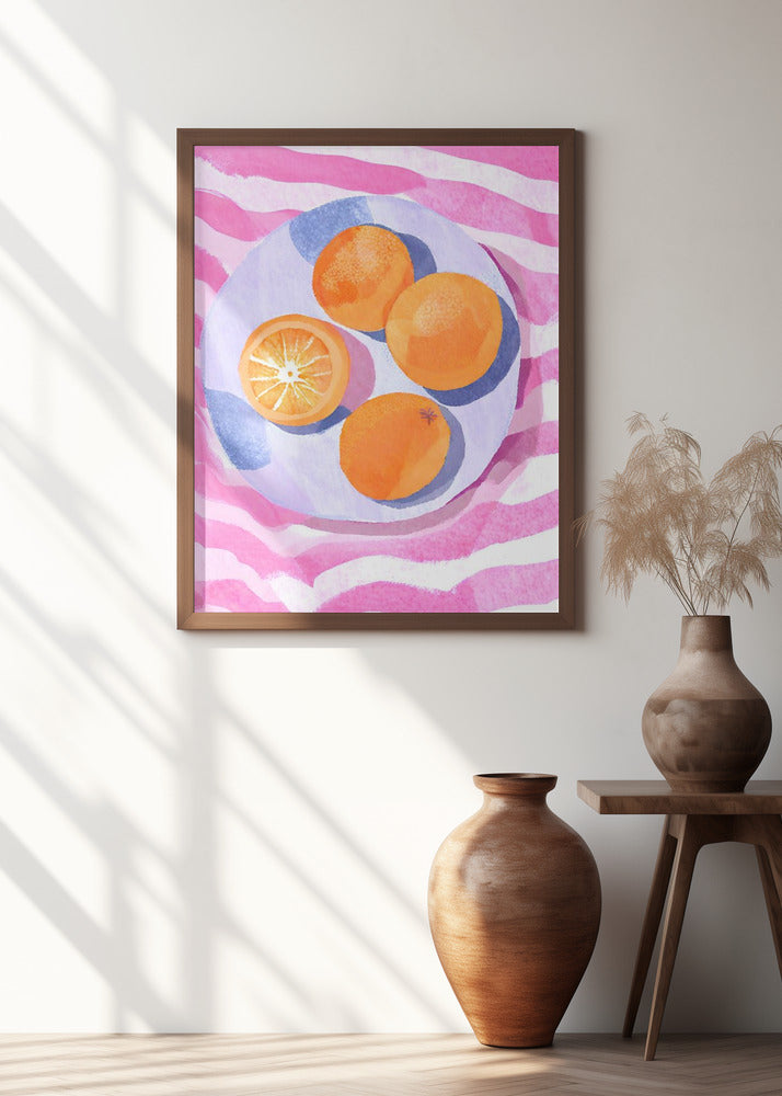 Orangen auf Teller