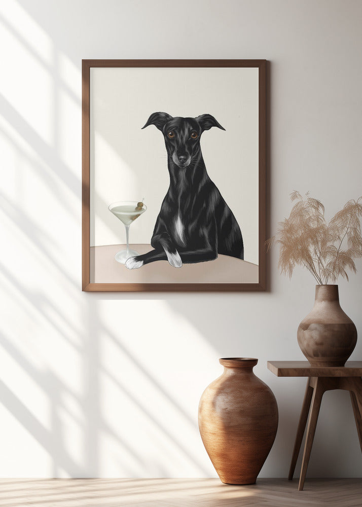 Classy Greyhound with Martini