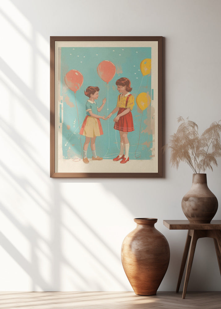 Retro kids at party