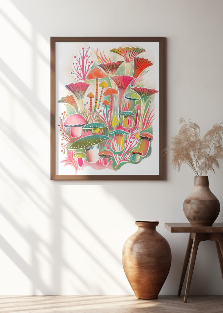 Funghi Forest Screenprint