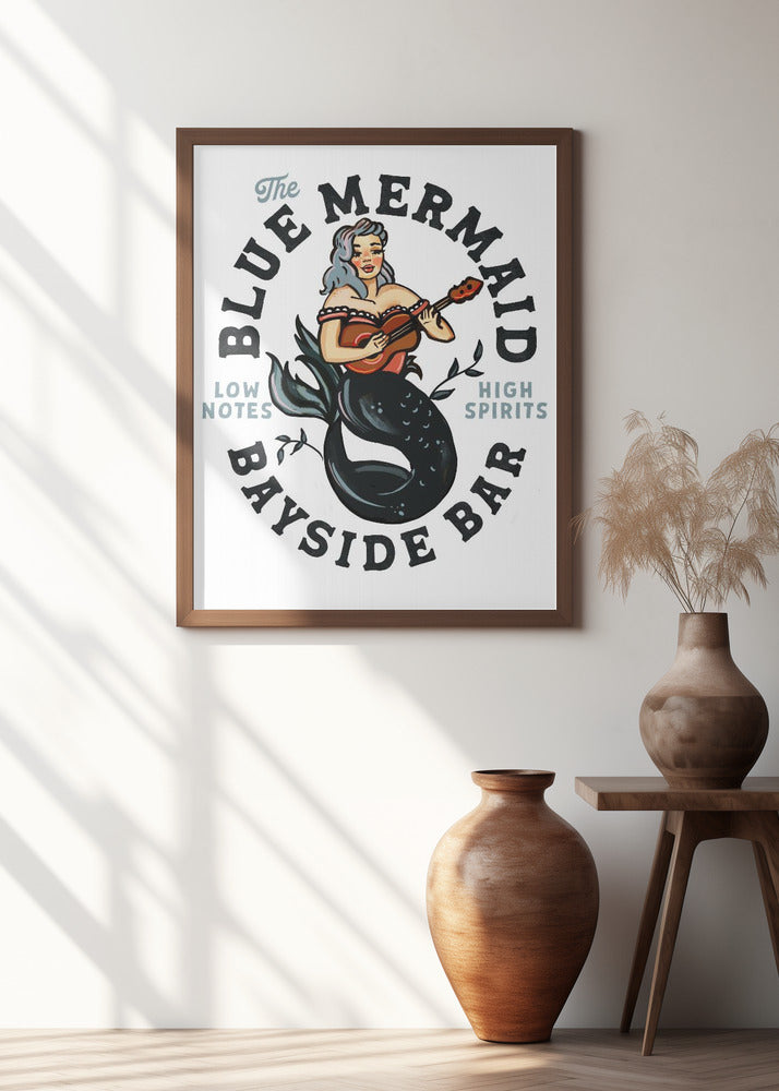 Blue Mermaid Bayside Bar. Dive Bar Music Pinup