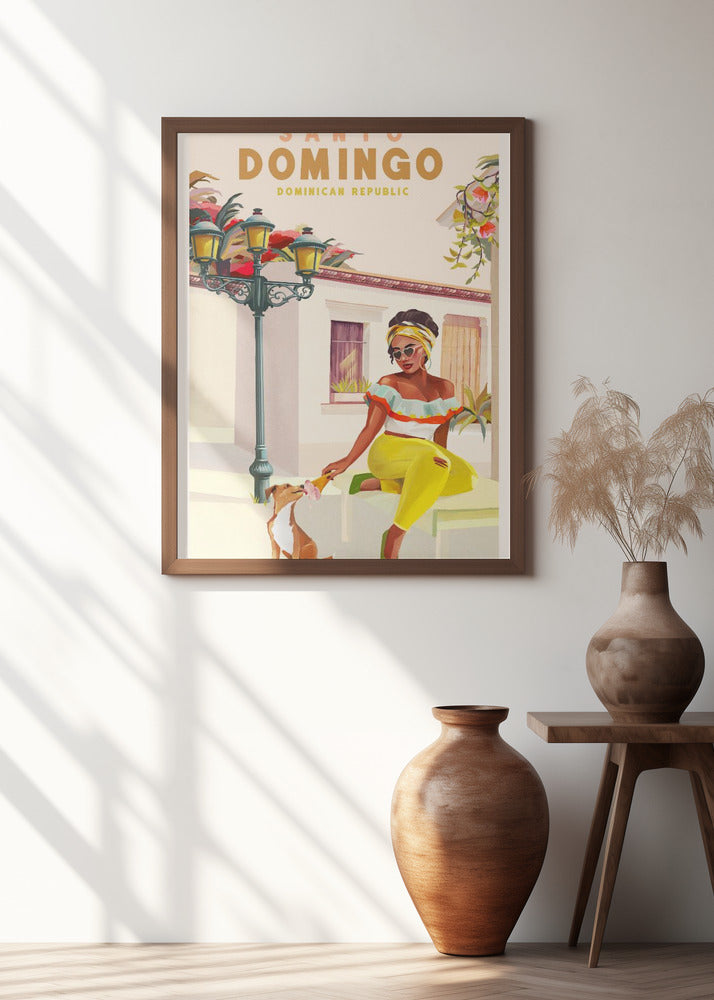 Santo Domingo Dominican Republic Woman & Dog