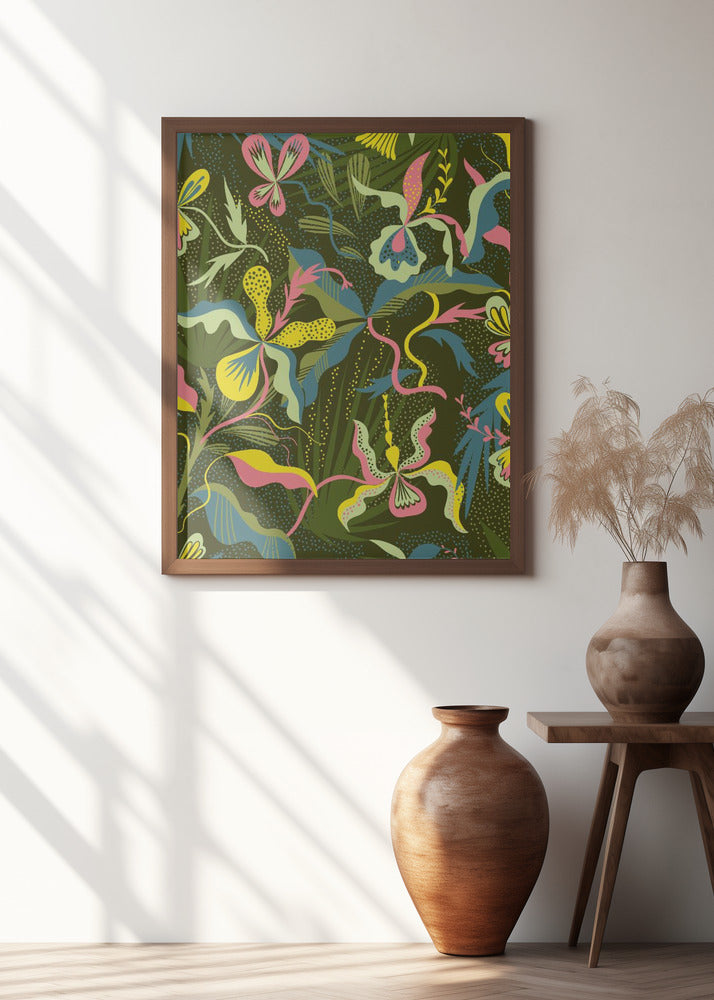 Colorful Flowers And Leaves