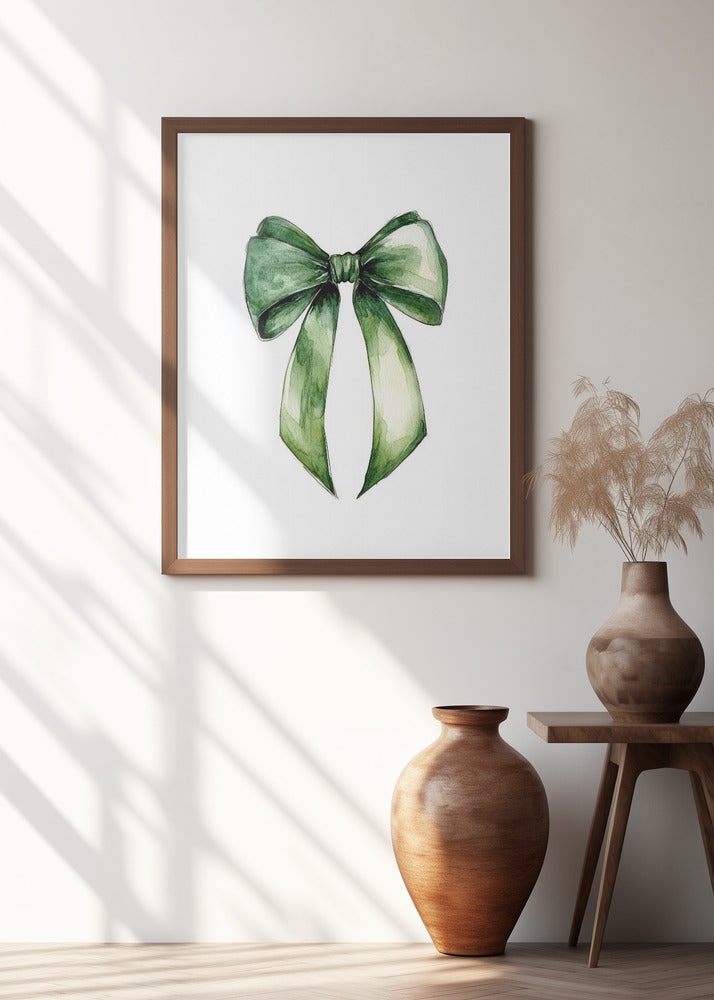 Green Bow Water Color