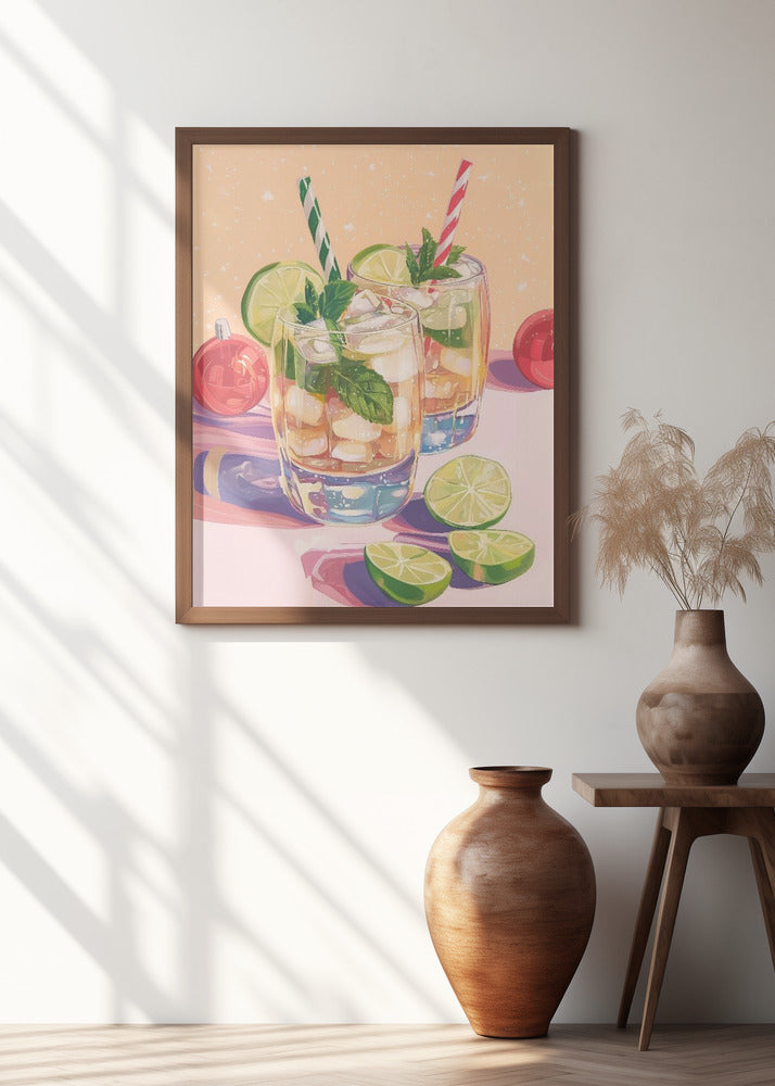 Mojito Summer Cocktails with Lime and Mint