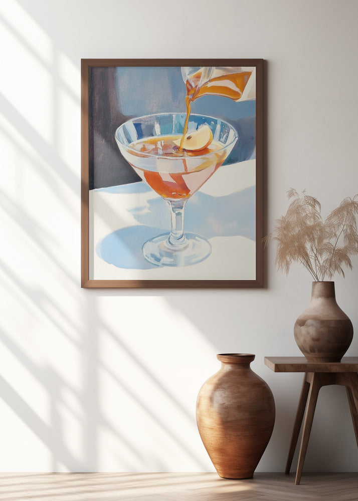 Pouring Lemon Tea into a Glass