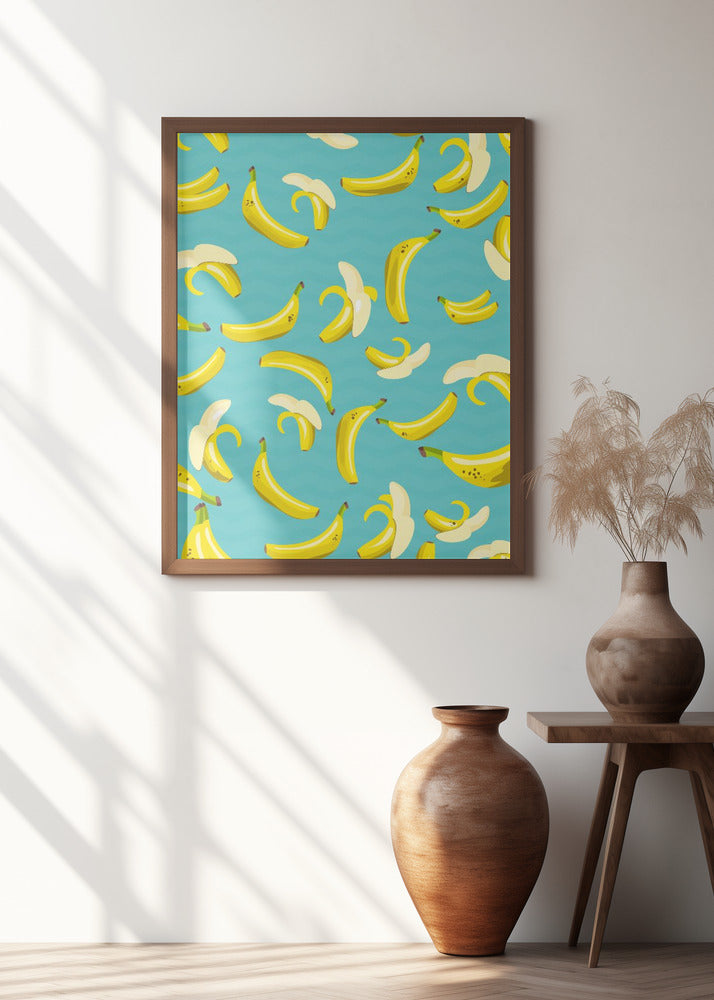 Playful Pattern Of Yellow Bananas