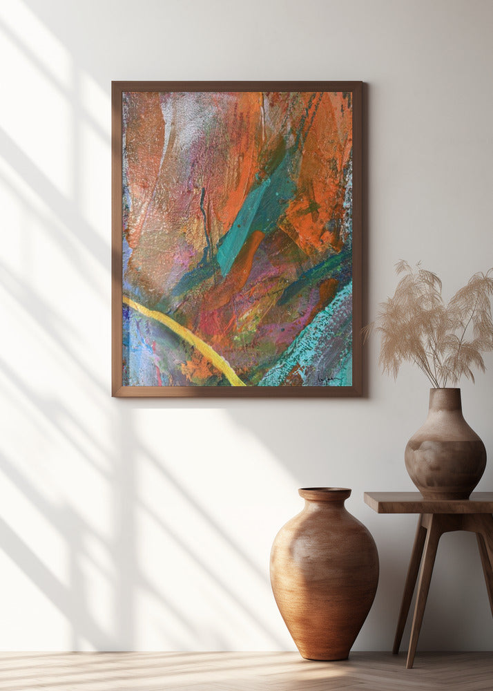Vibrant expressionist orange