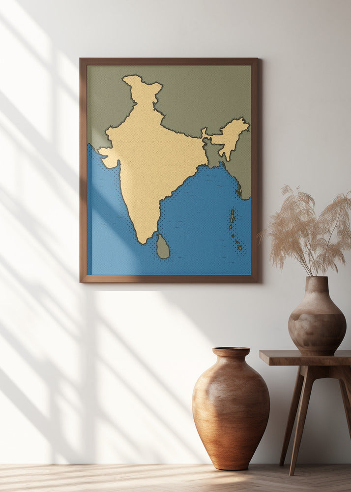 Vintage India Map