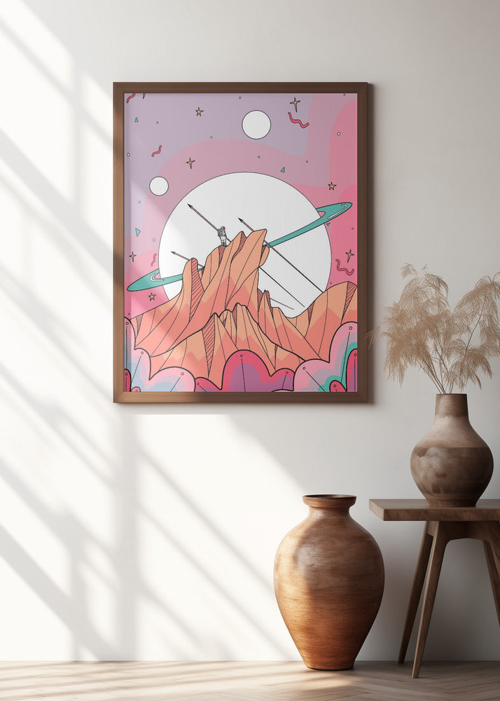 Astronaut On Mountain Peak