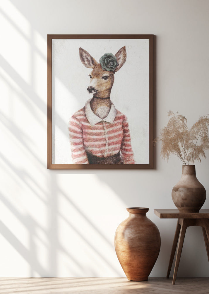 A Deer With A Human Body Shape