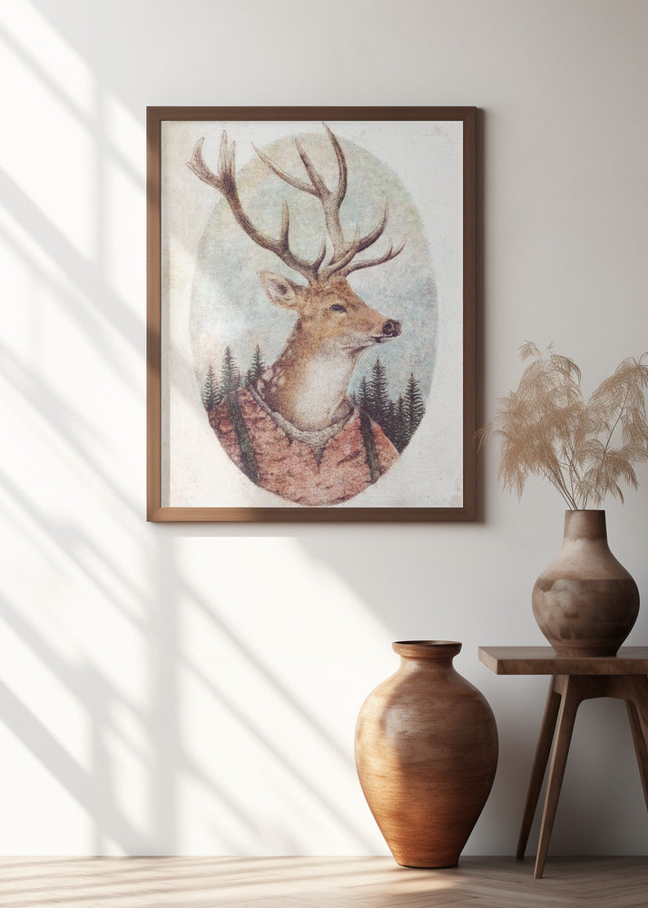 Deer In A Rustic Outfit