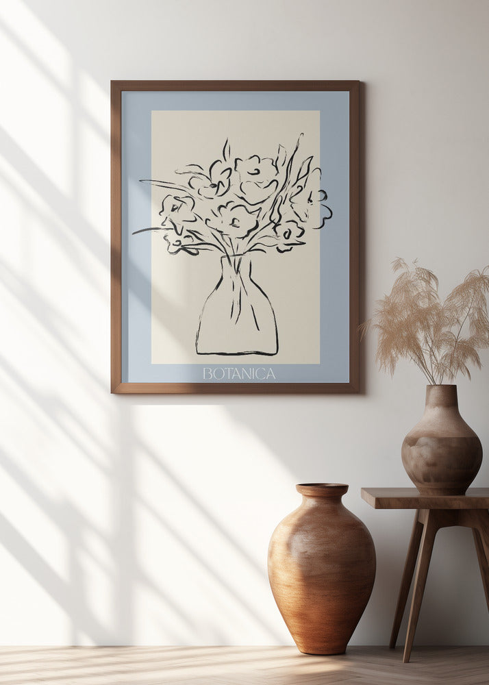 Floral Sketch Vase