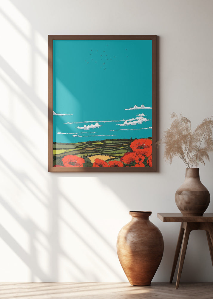 Summer poppy-field